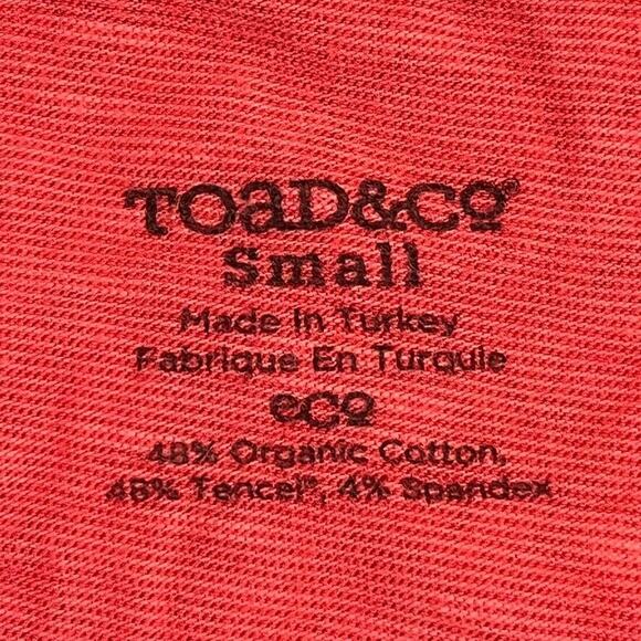 Toad & Co Womens Organic Cotton Stretch Knit Print Pockets Top Shirt sz S - Picture 2 of 16
